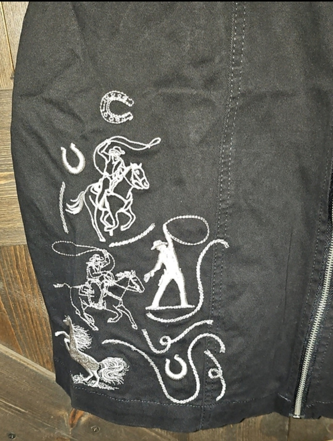 Black western Embroidered Dress