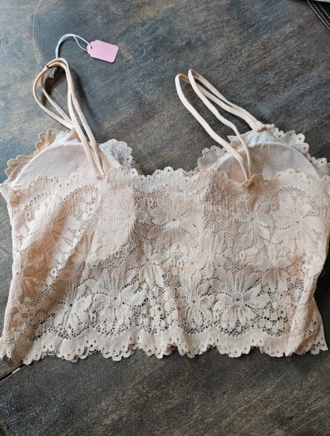 Blush Lace Bralette With Padding