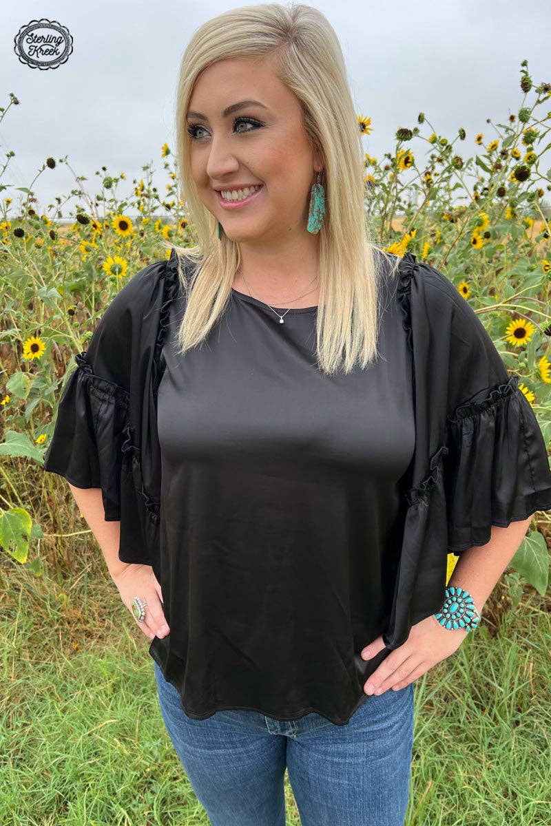 Into the Night Top Black