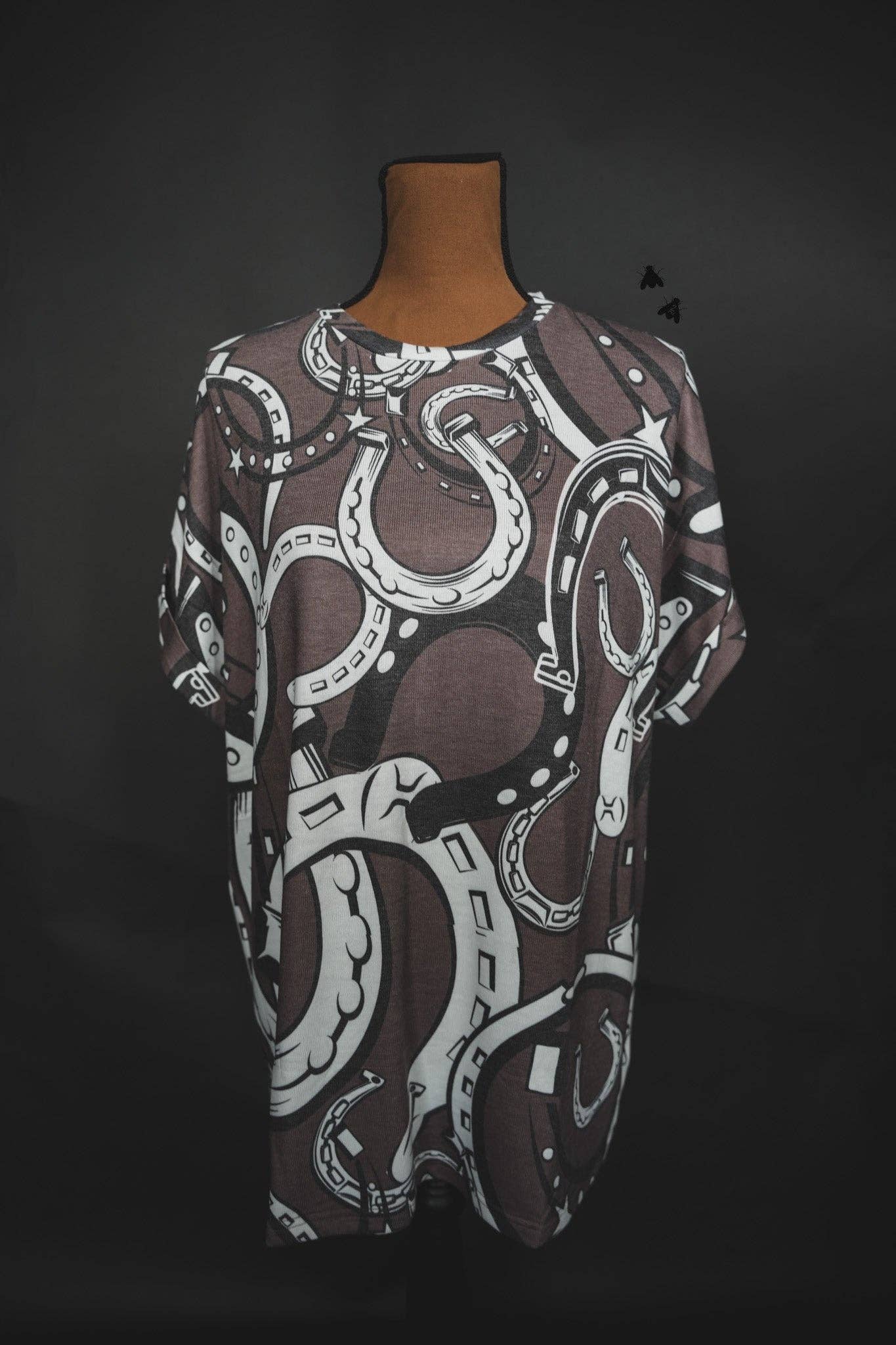 Ain't All Luck Oversized T-Shirt in Brown