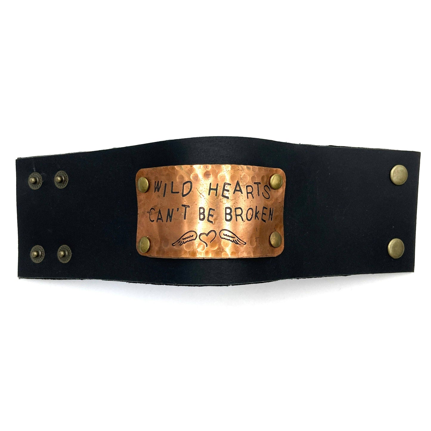 Wild Hearts Can't Be Broken Leather Wrap Bracelet