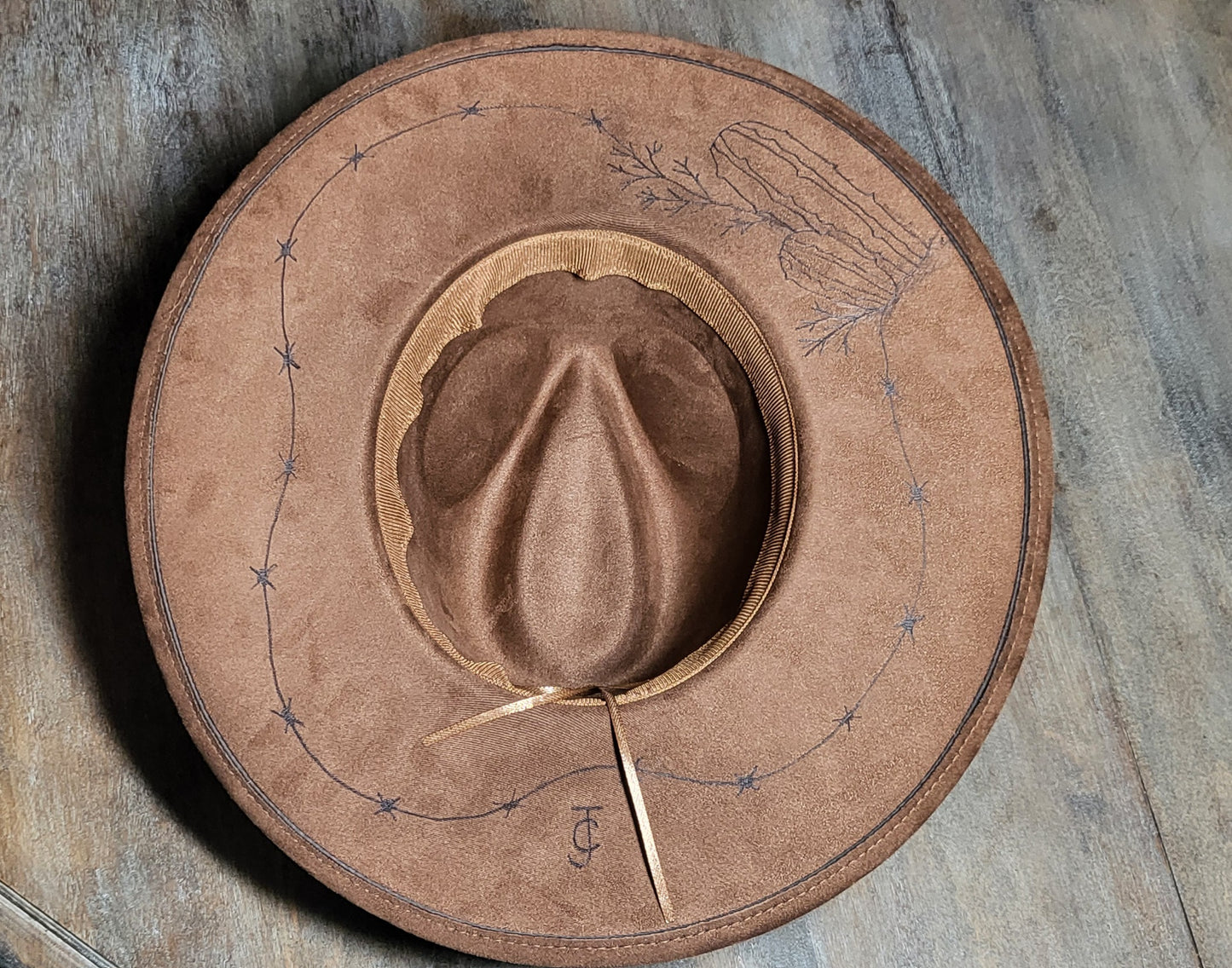 "Miranda" our desert sun scape suede fedora cowboy hat
