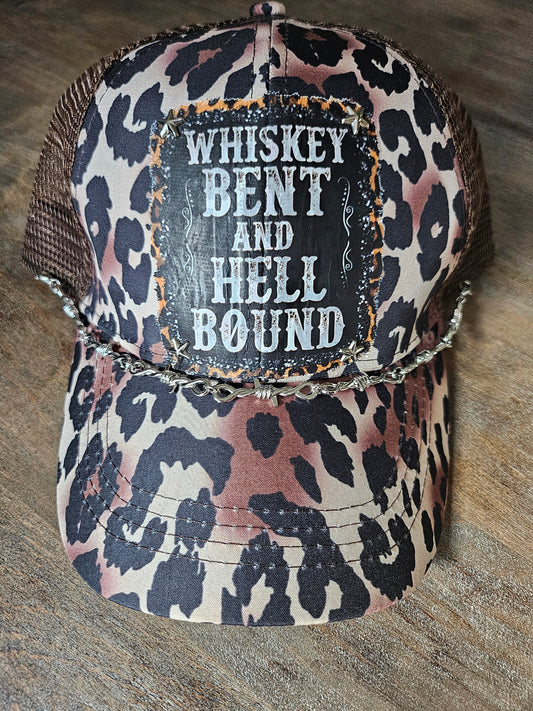 Custom leopard print trucker hat