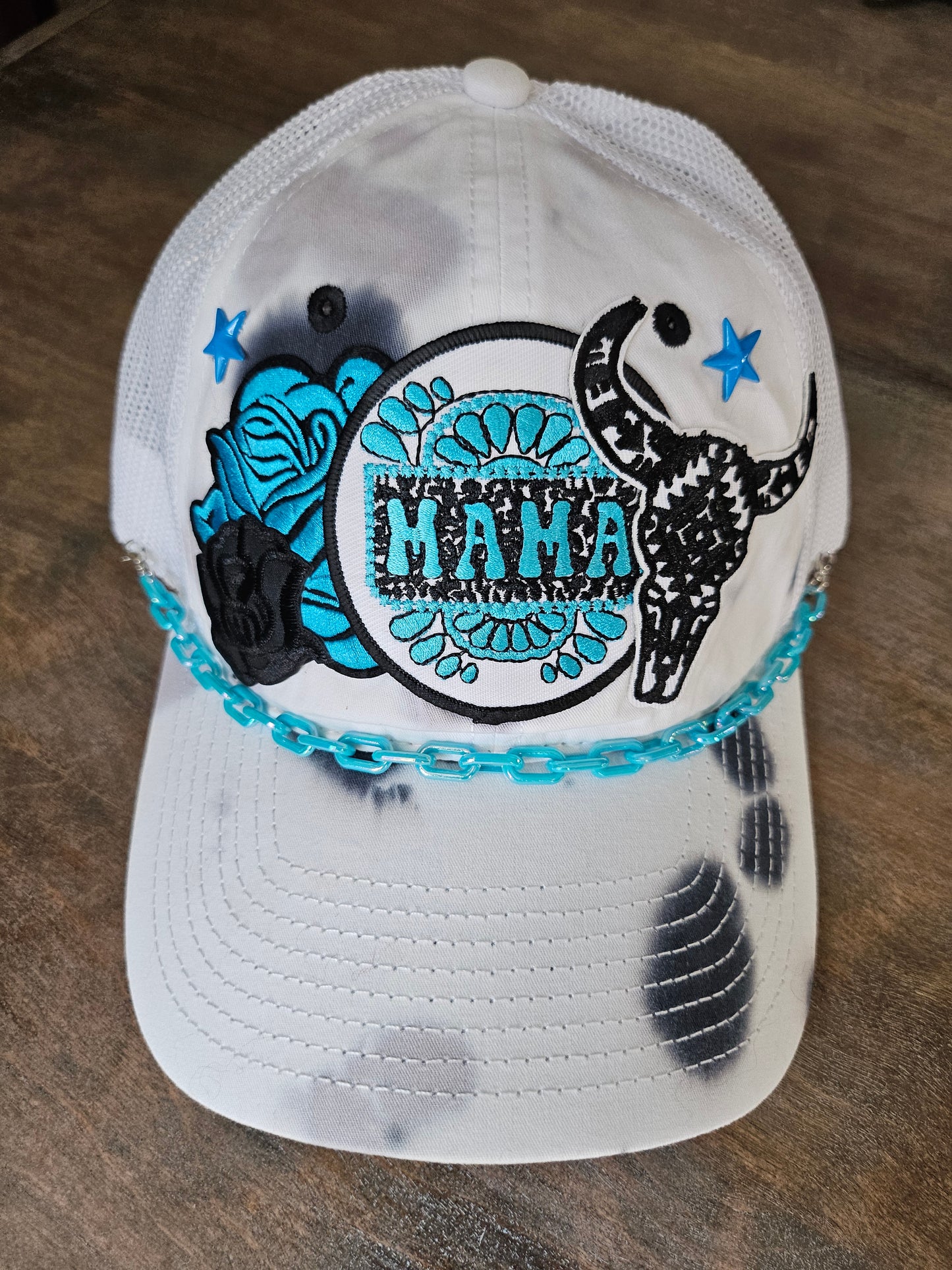 Custom cow print trucker hat