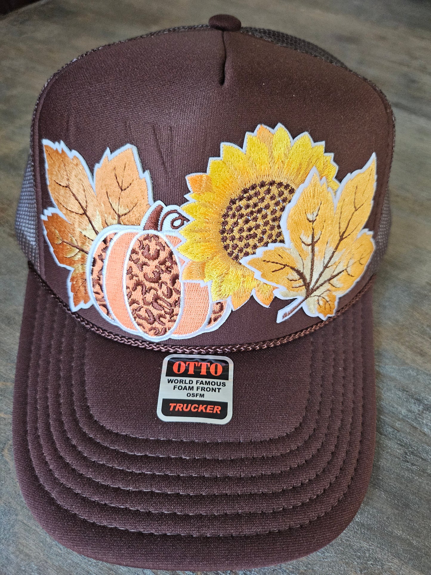 Custom fall trucker hat