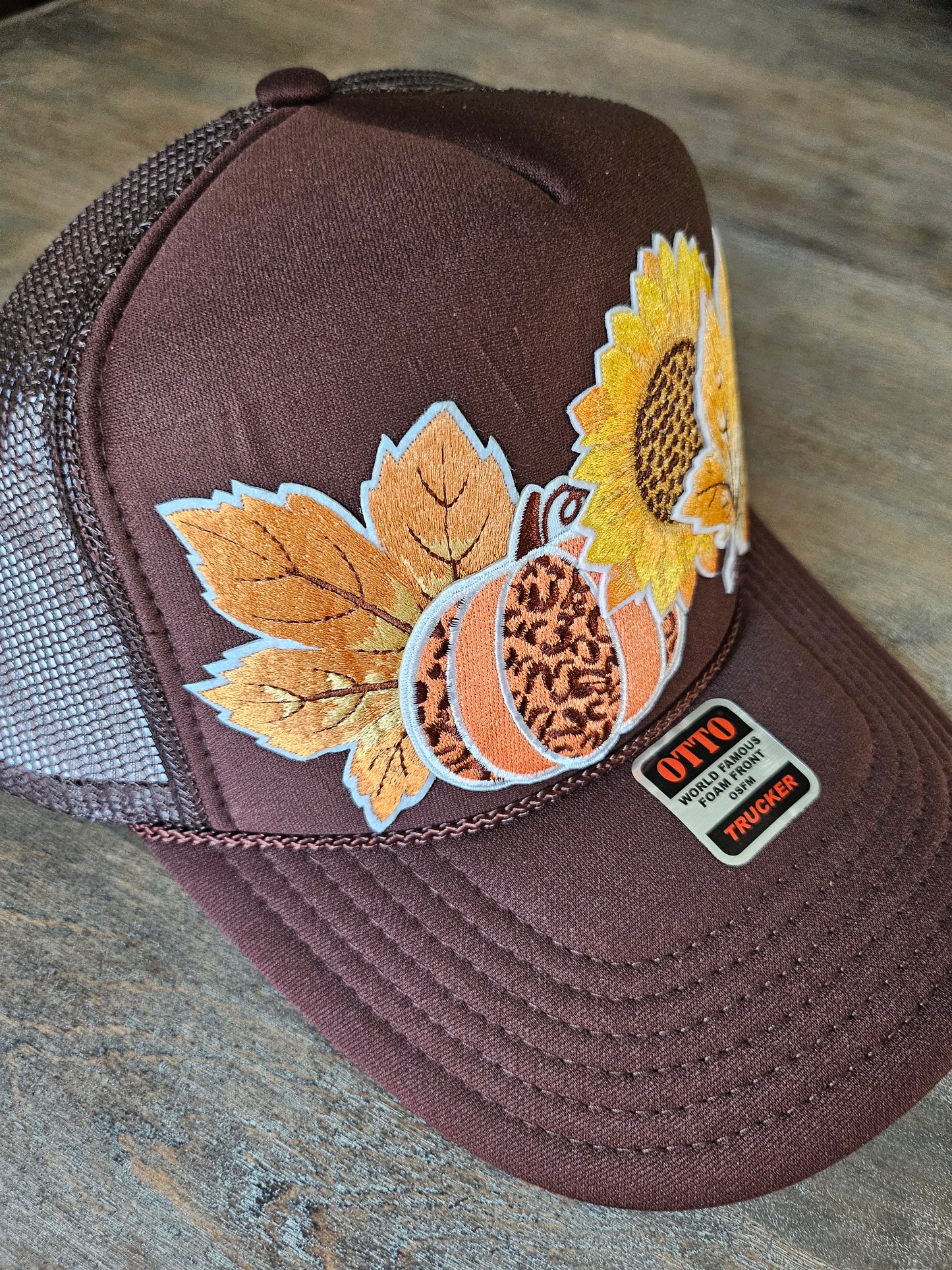 Custom fall trucker hat