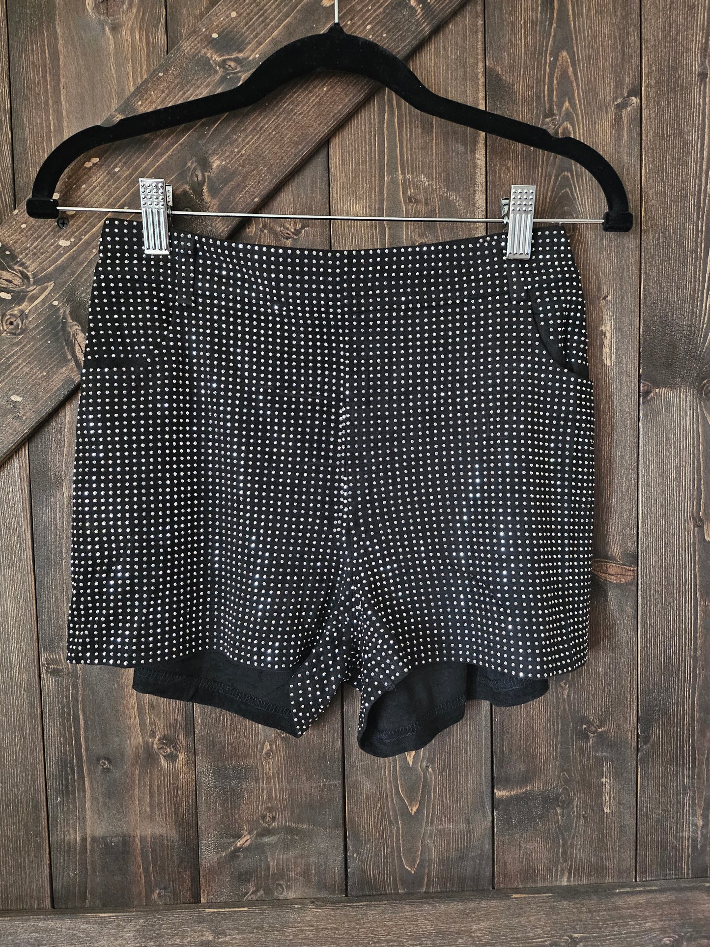 Jitterbug Rhinestone Shorts Black