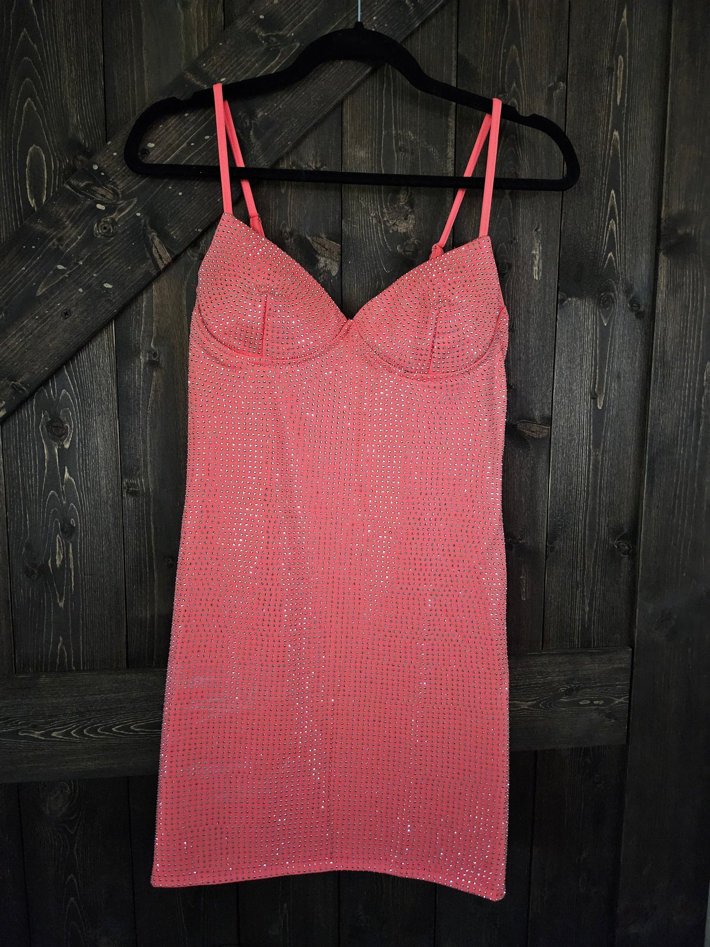 Rhinestone studded bodycon dress