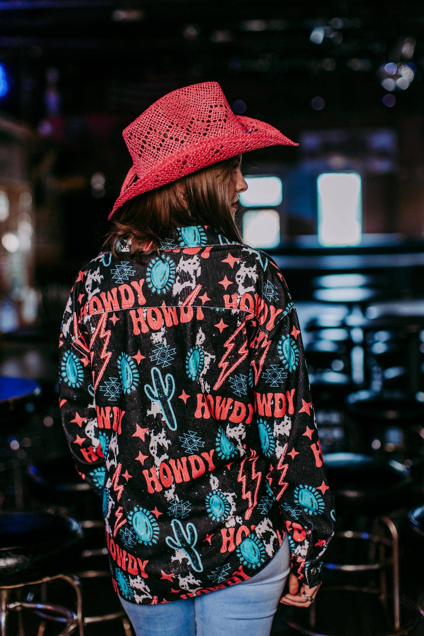 Sparkle Howdy Corduroy Shacket top