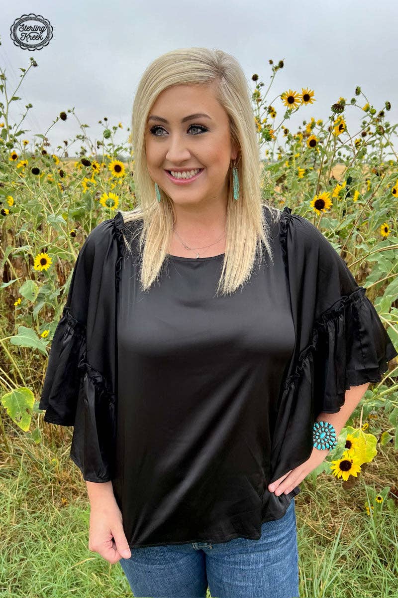 Into the Night Top Black