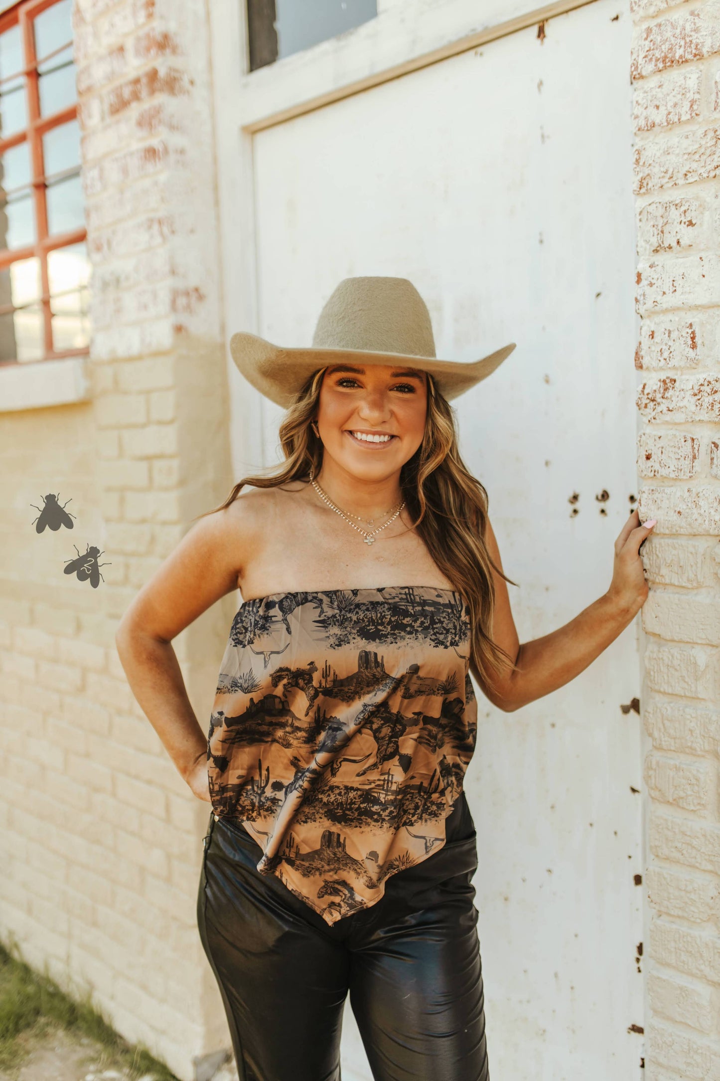 Bandana Bucking Horse Satin Tank Top