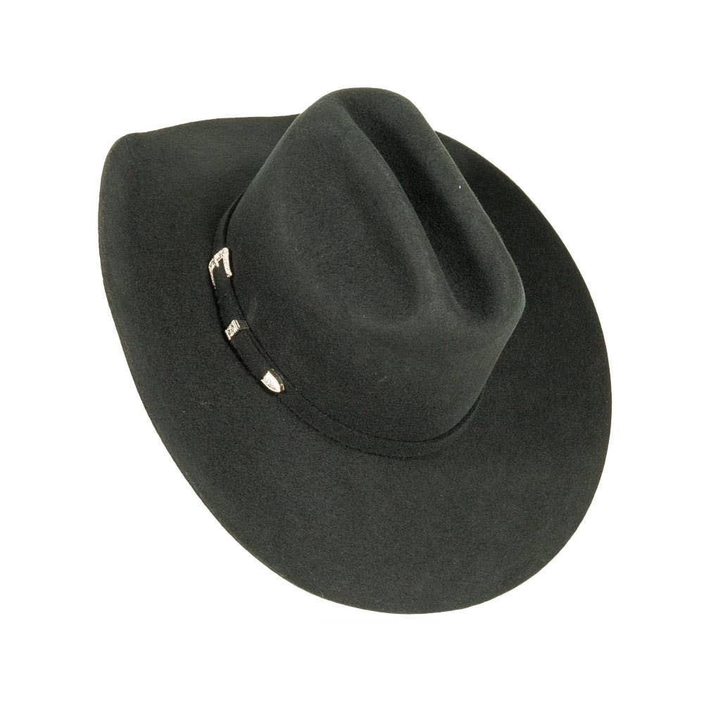American Hat Makers - 100% Wool Felt Western Cowboy Hat - Style Cattleman