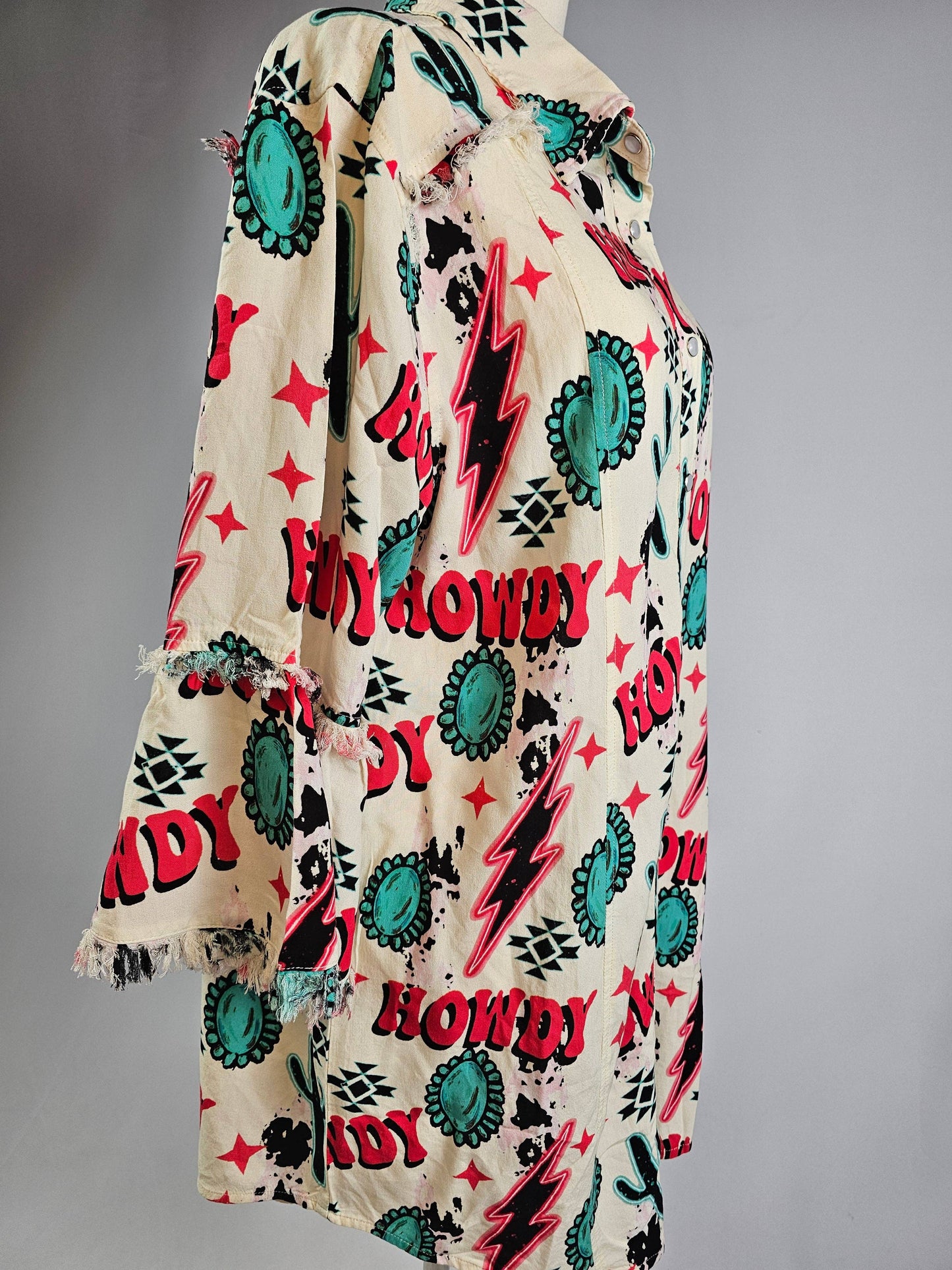 Howdy Button Down Tunic Dress