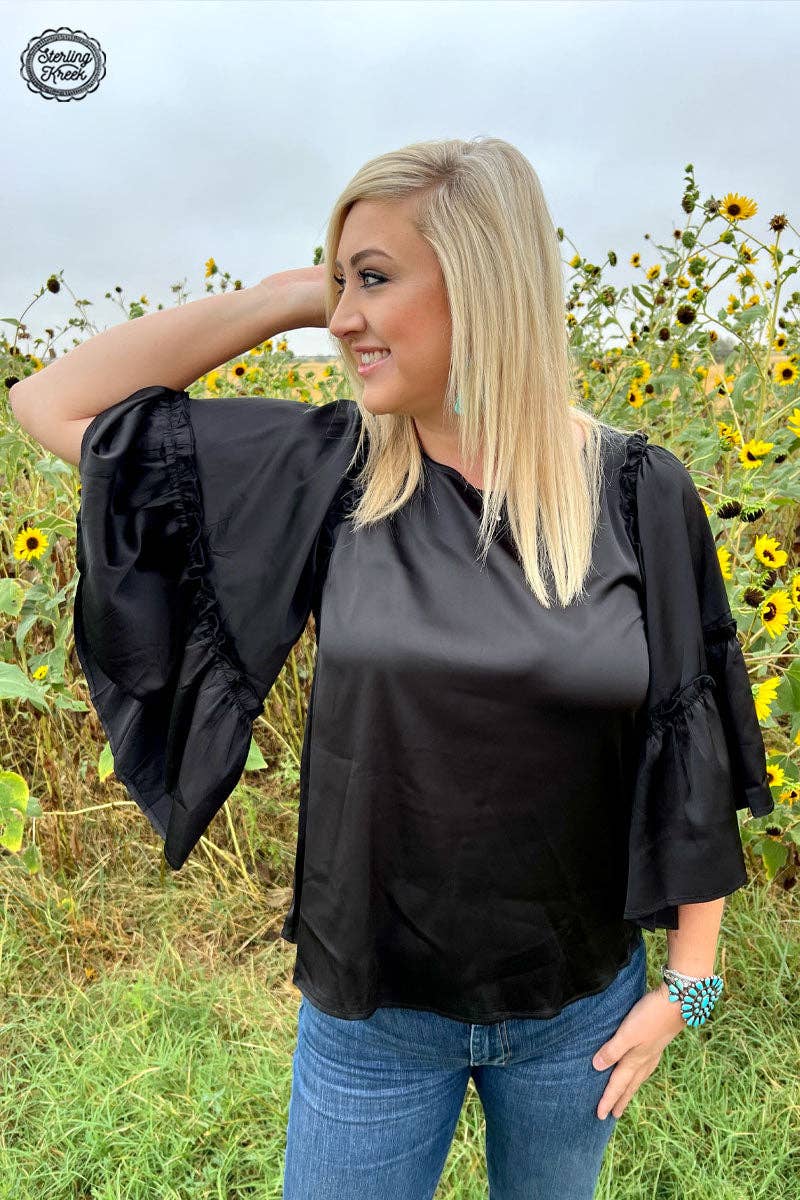 Into the Night Top Black