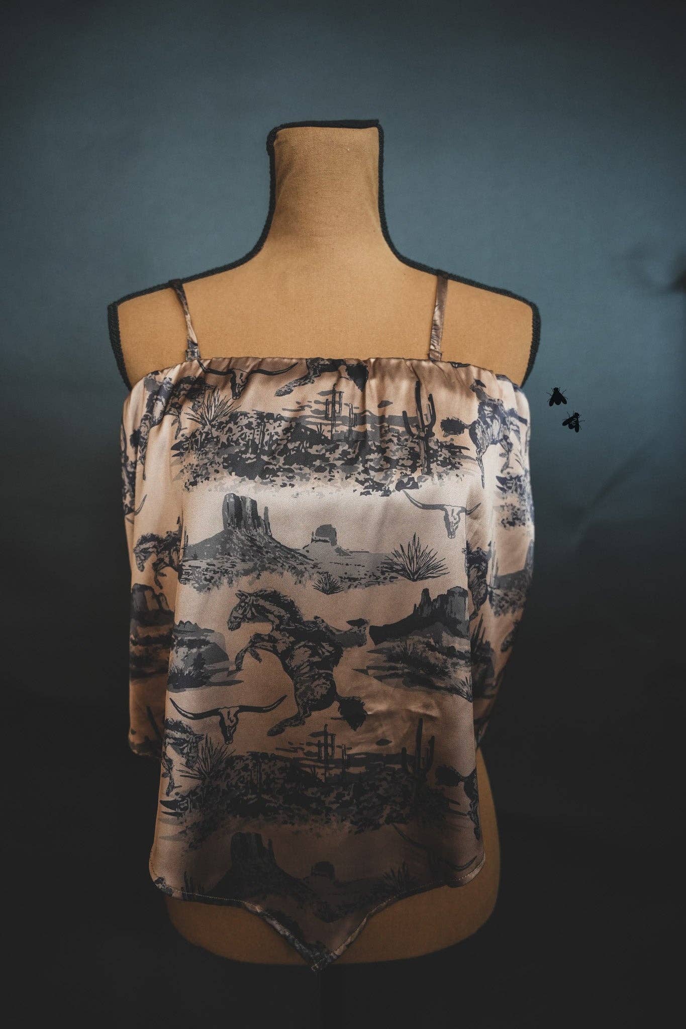 Bandana Bucking Horse Satin Tank Top
