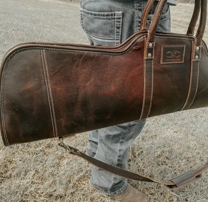 Leather Long  Case Sherpa Lined for Men or Women