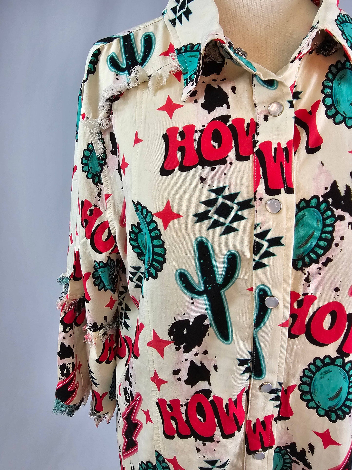 Howdy Button Down Tunic Dress