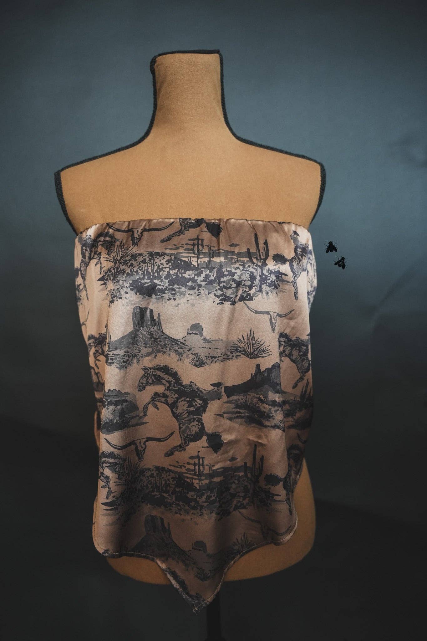 Bandana Bucking Horse Satin Tank Top