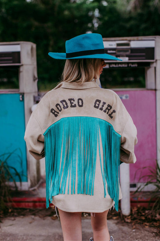 Rodeo Fringe Snap Front Shirt Jacket