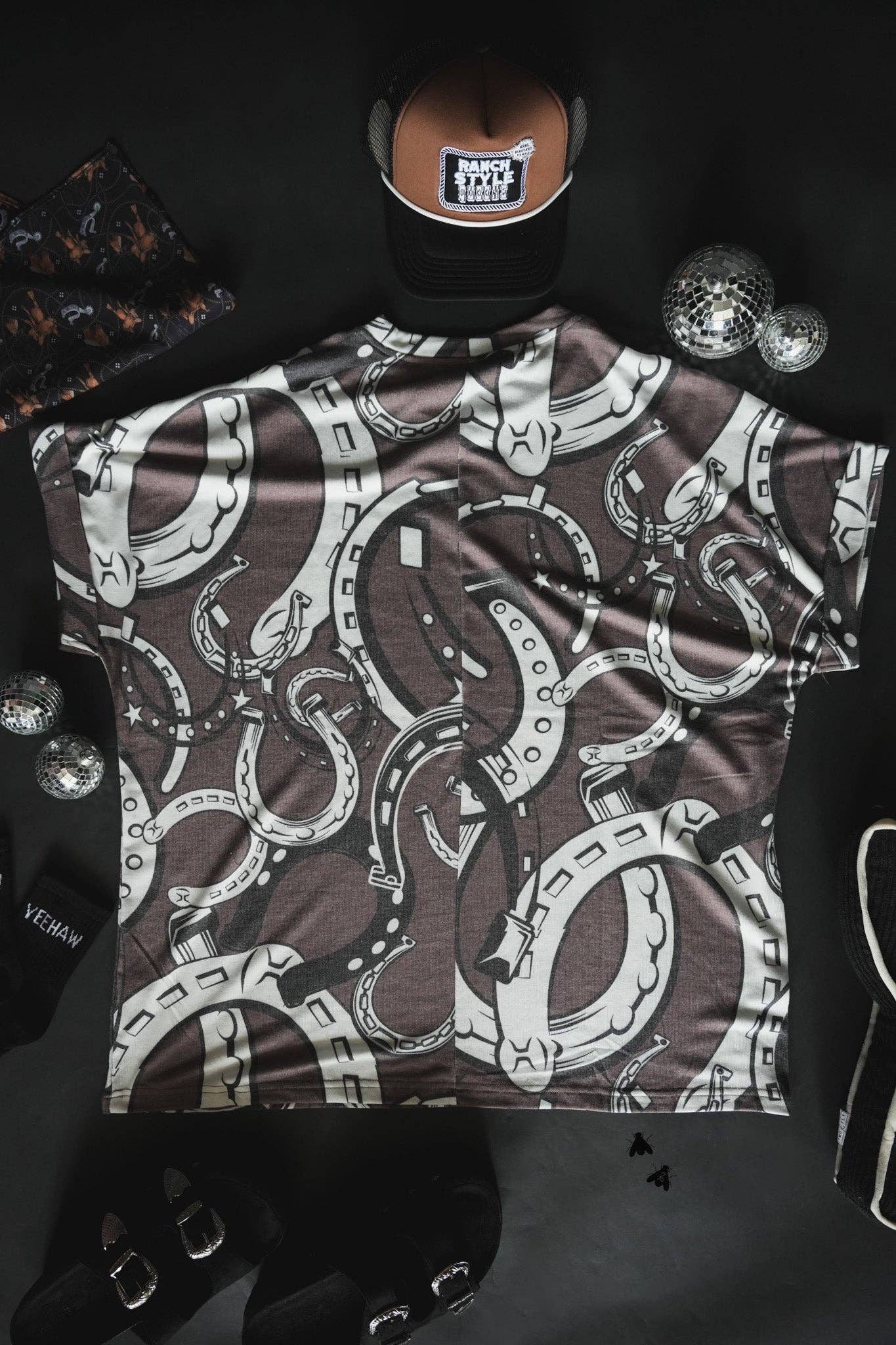 Ain't All Luck Oversized T-Shirt in Brown