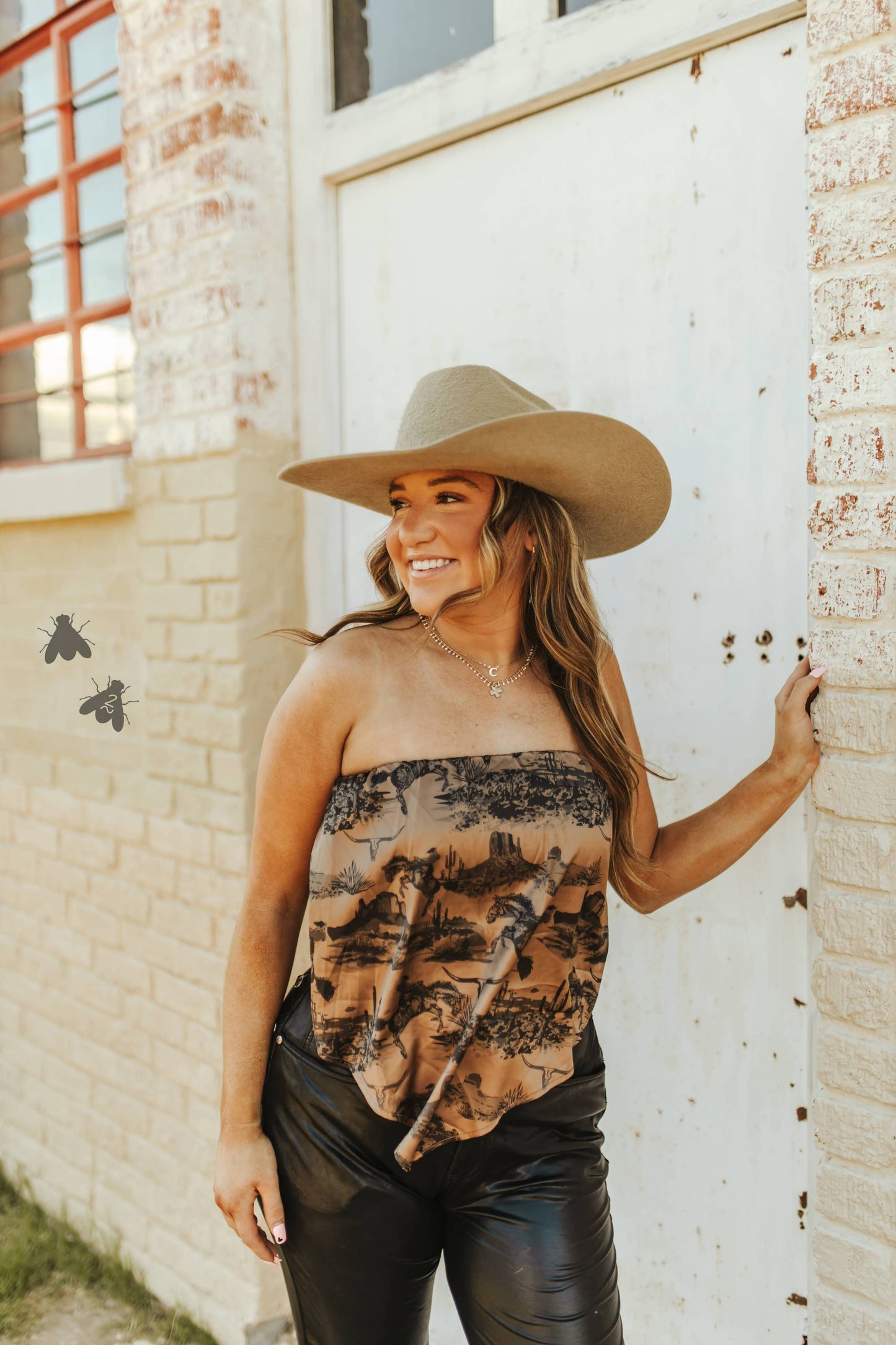 Bandana Bucking Horse Satin Tank Top