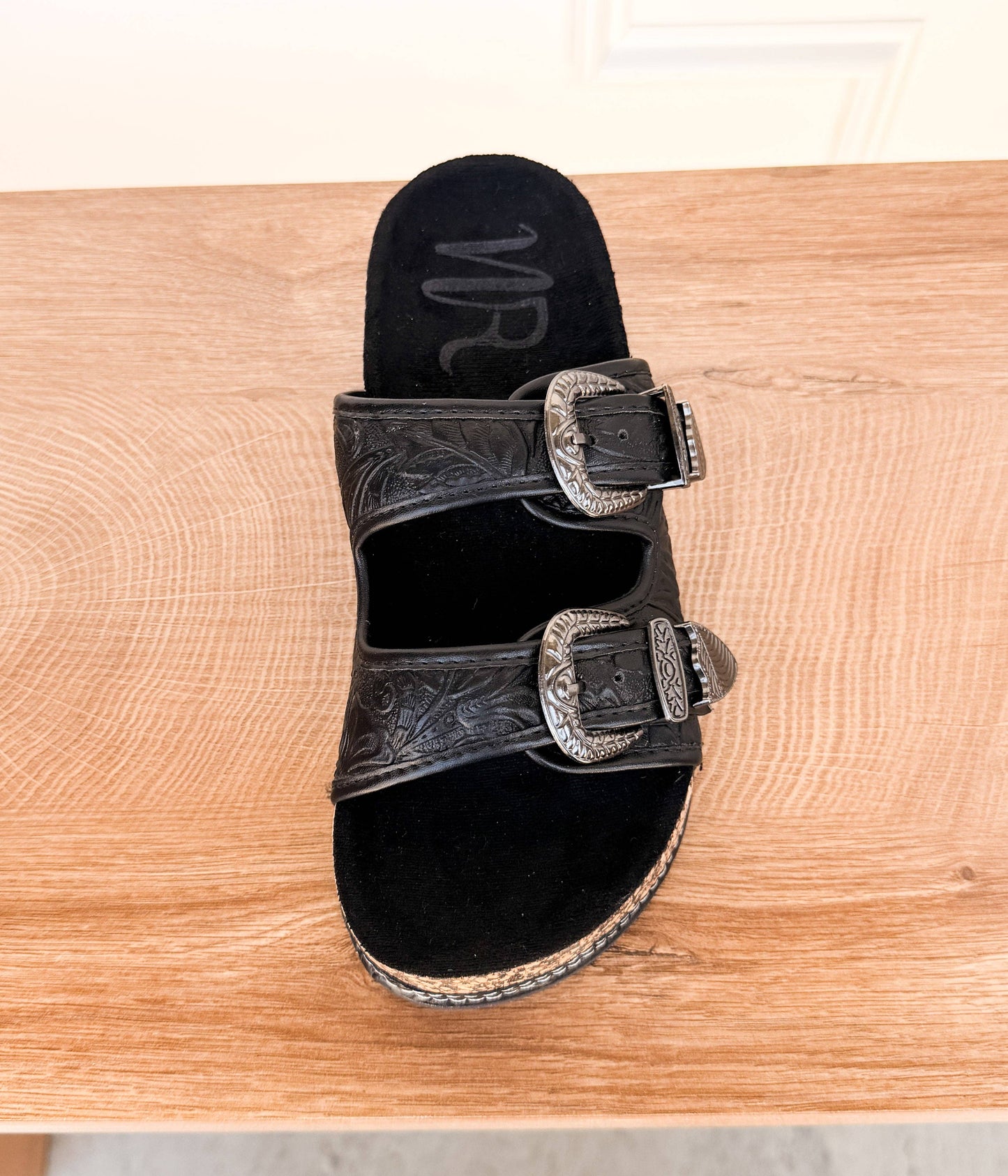 Naughty Monkey - Morgana Western Sandal in Black
