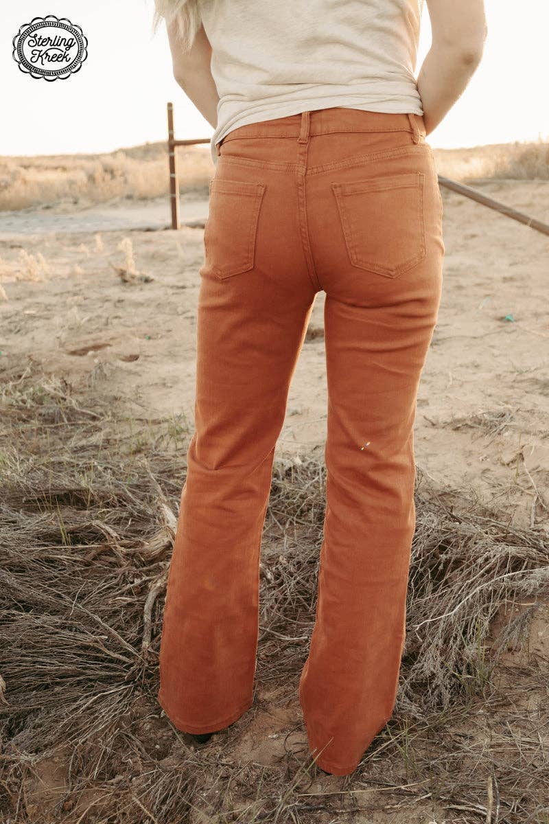 Sterling Kreek - Walking West Denim Rust Long Jeans