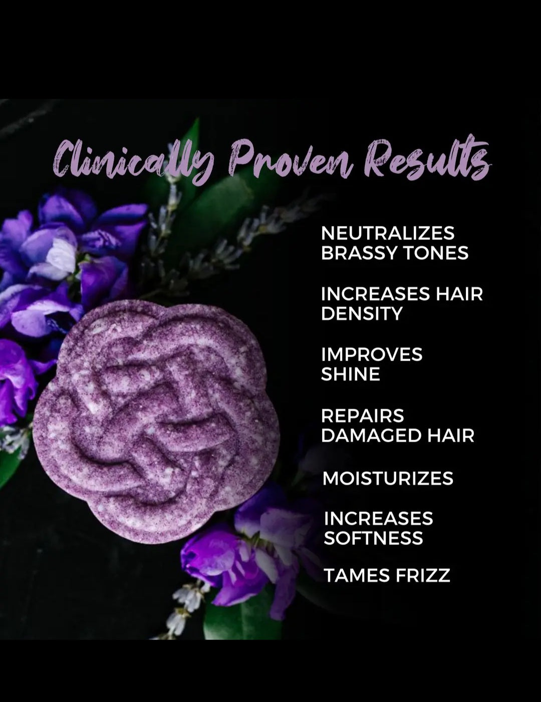 Purple-Toning Shampoo Bar for Blonde & Gray Hair | Lavender Scented