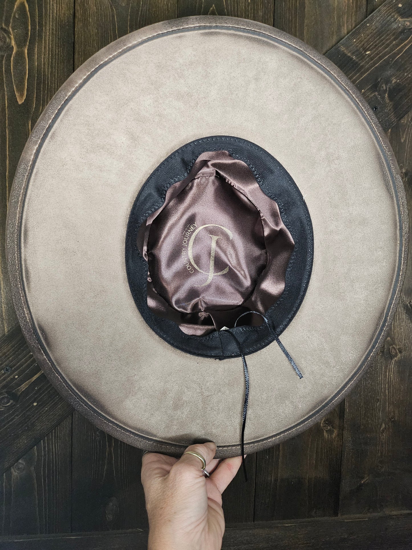Fedora-Style Cowboy Hat With Heart Top, Hand Burned With Roses and Rhinestones
