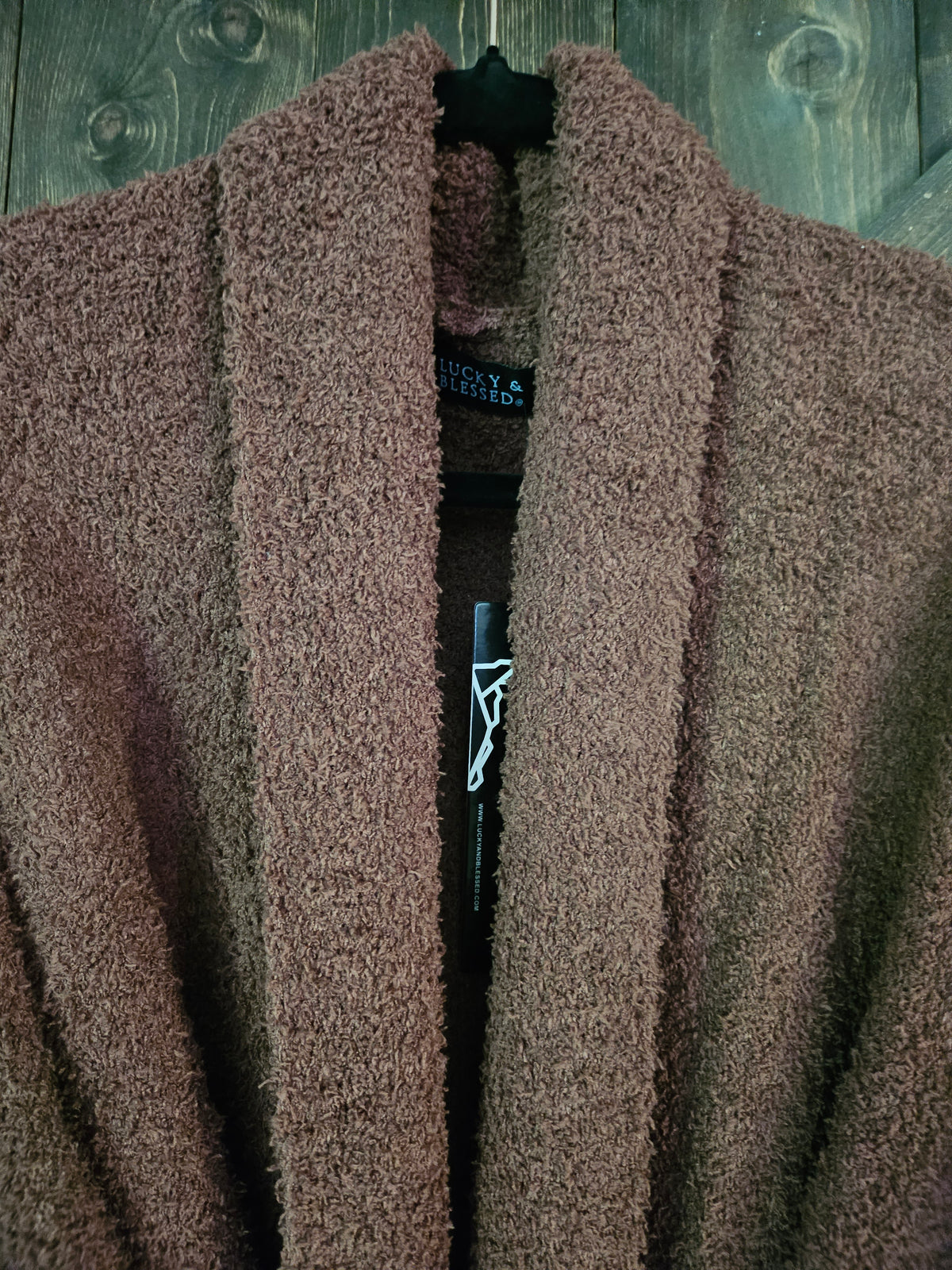 Rustic Brown Long Sleeve Soft Knitted Cardigan Sweater