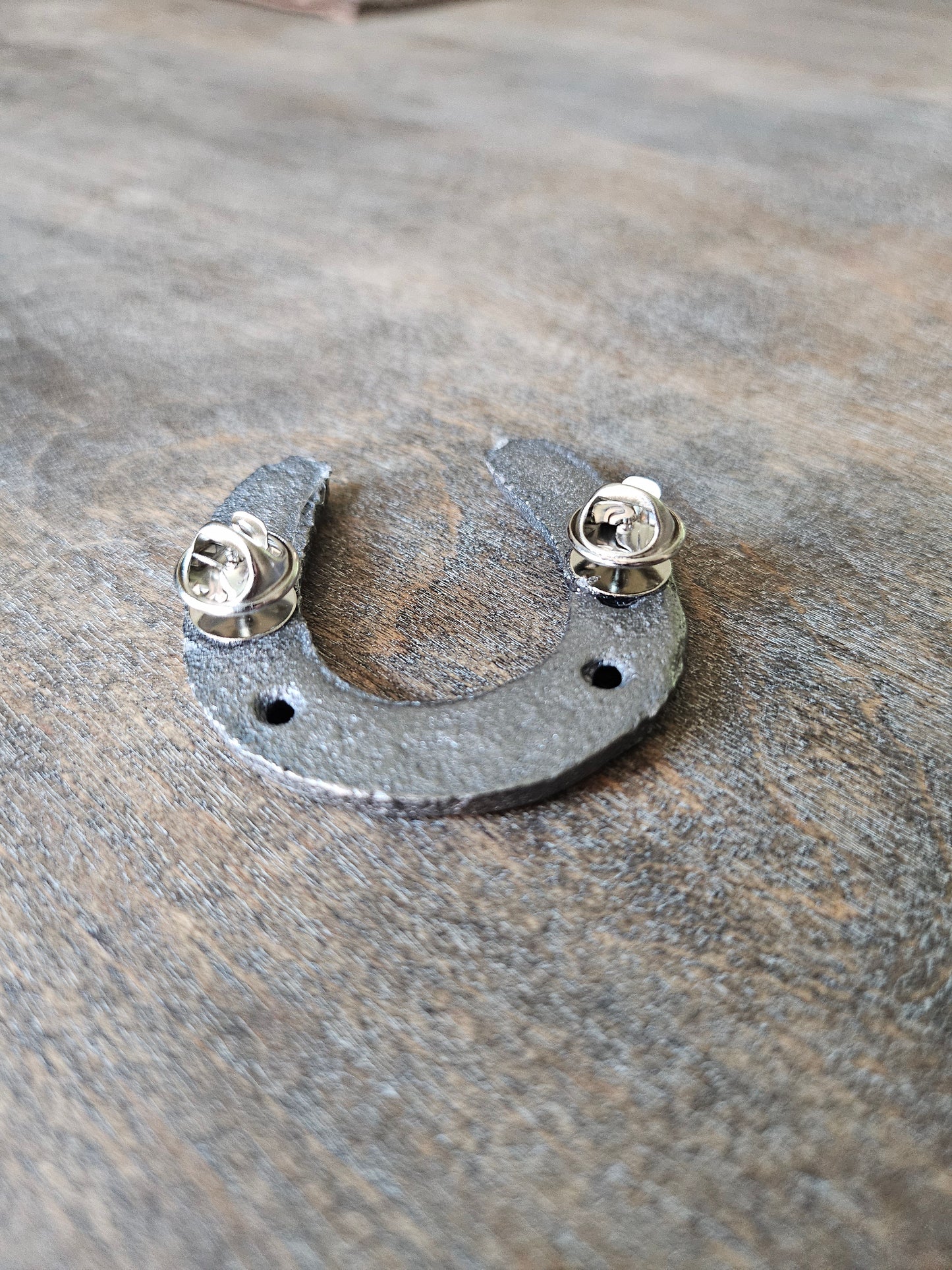 Authentic Iron Steel Miniature Horseshoe Pin