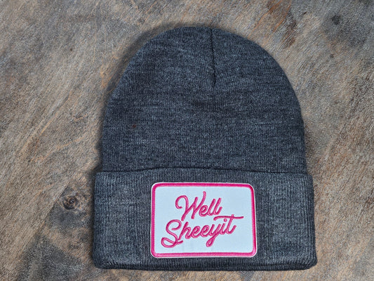 Beanie with embroidered patch