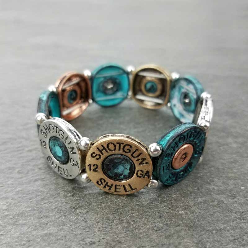 Western Shotgun shell stretch bracelet.