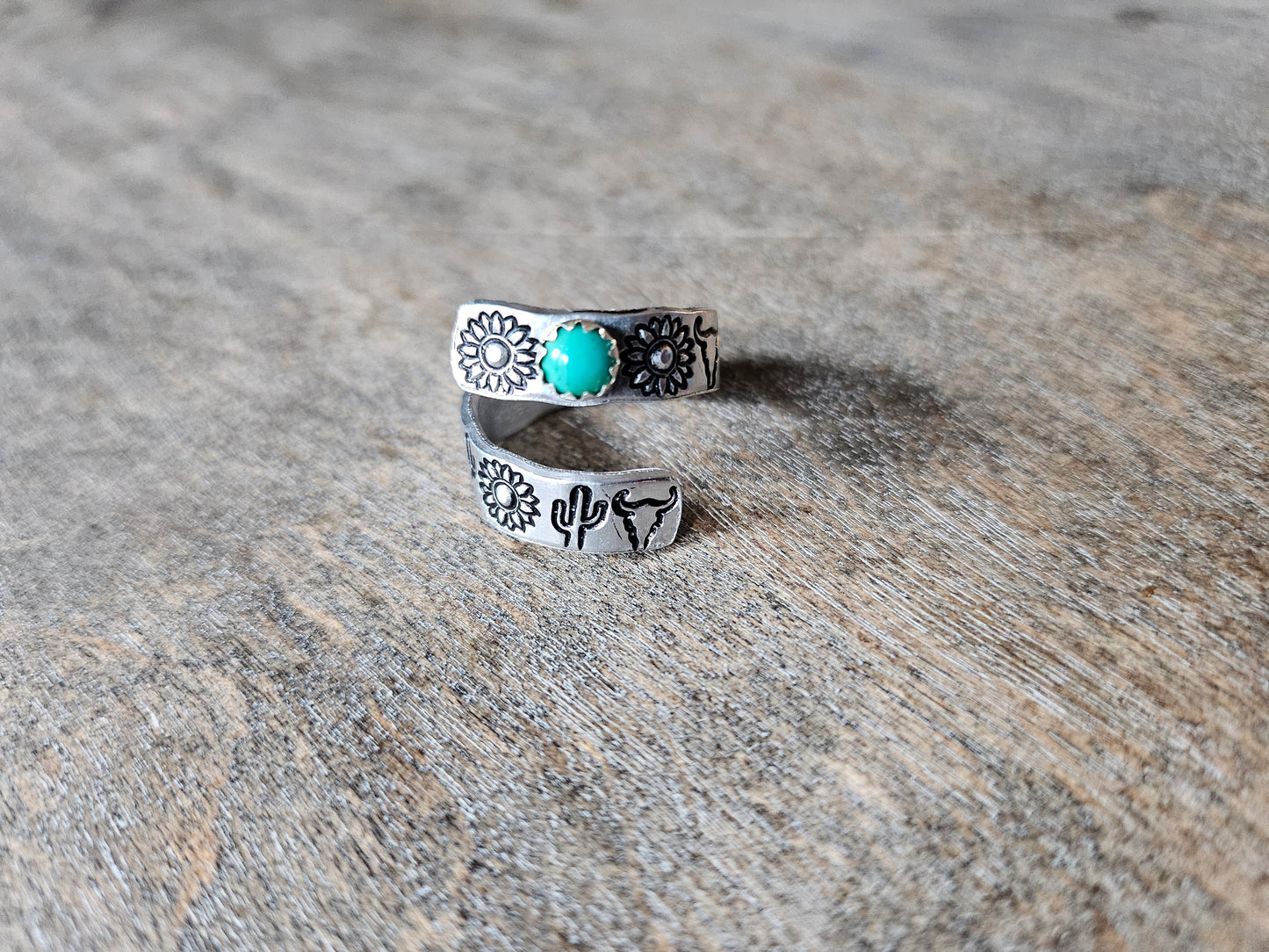 Cowgirls dream floral cactus ring