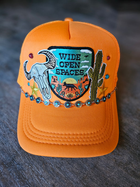 Custom western desert trucker hat