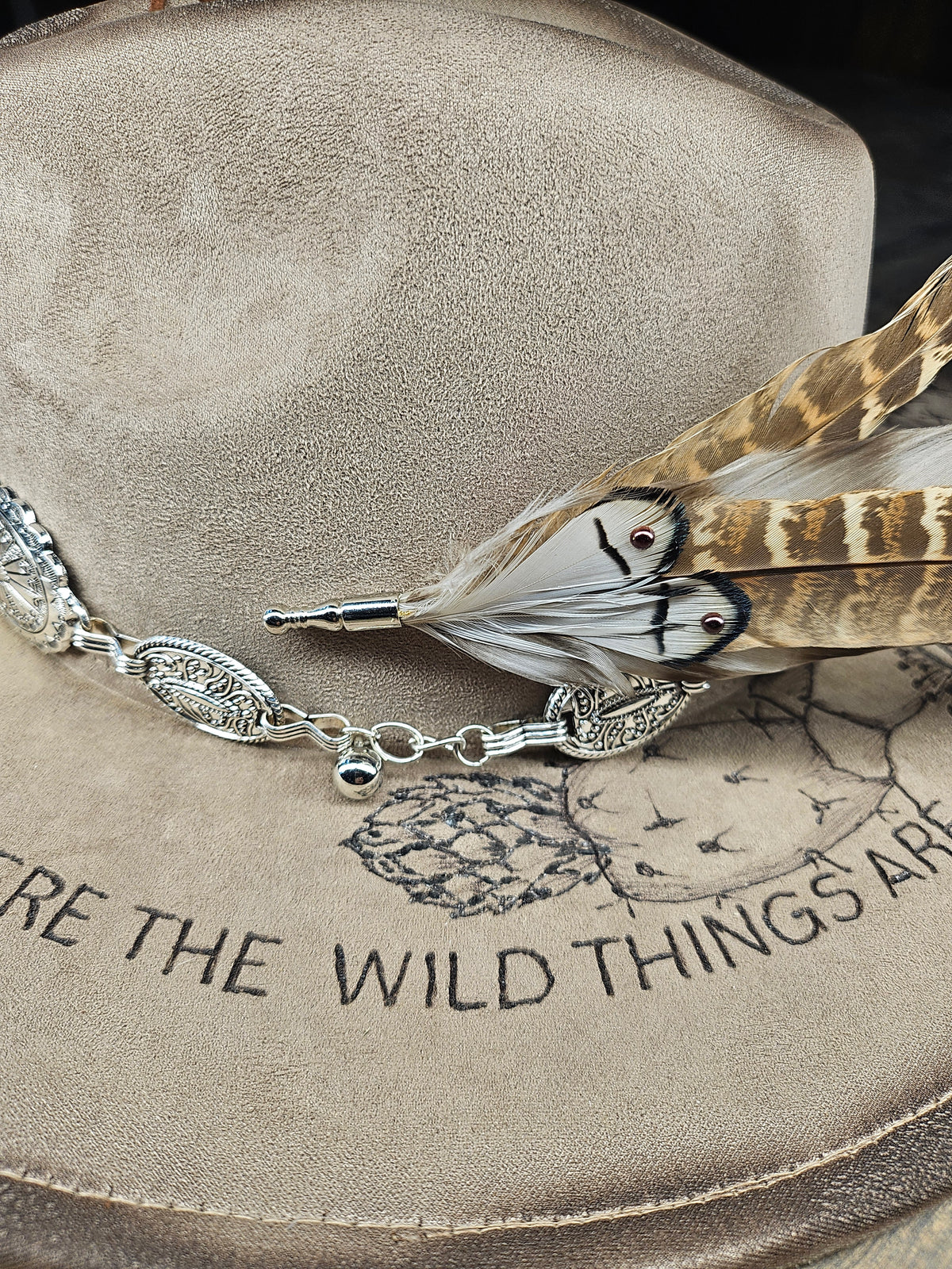 Fedora Cowboy Hat "find me where the wild things are" hand burned with cactus