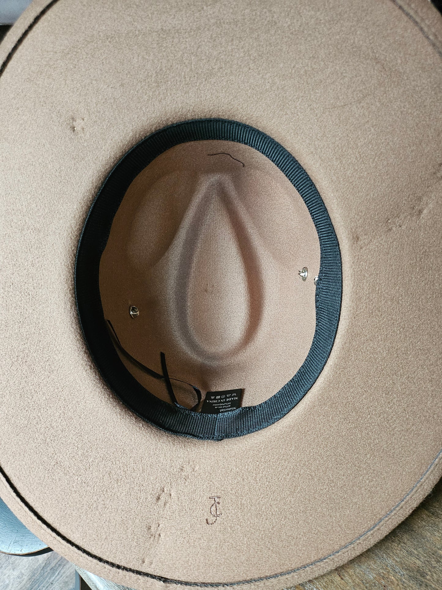 Fedora-Style Cowboy Hat Hand Burned With Genuine Leather