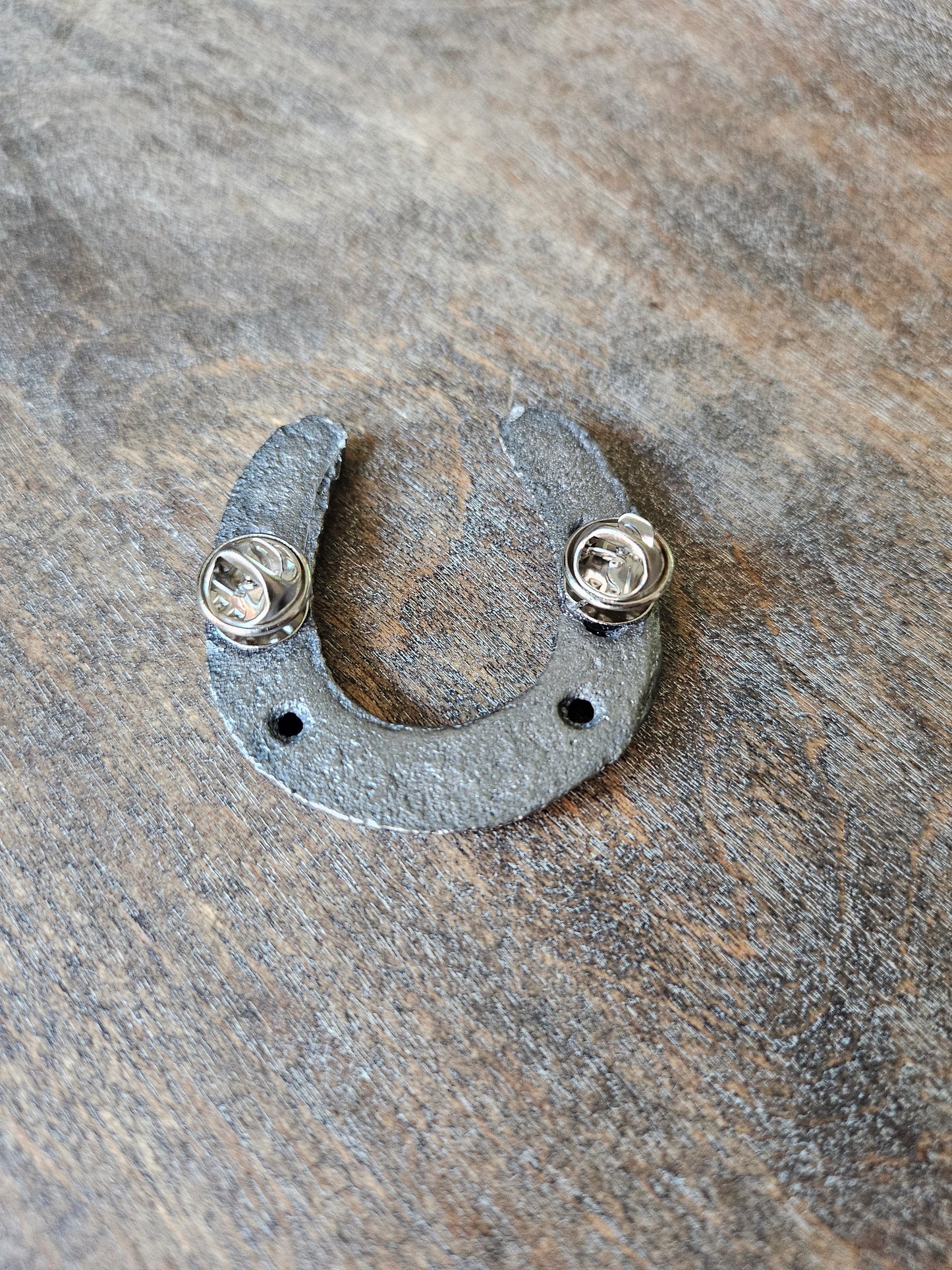 Authentic Iron Steel Miniature Horseshoe Pin