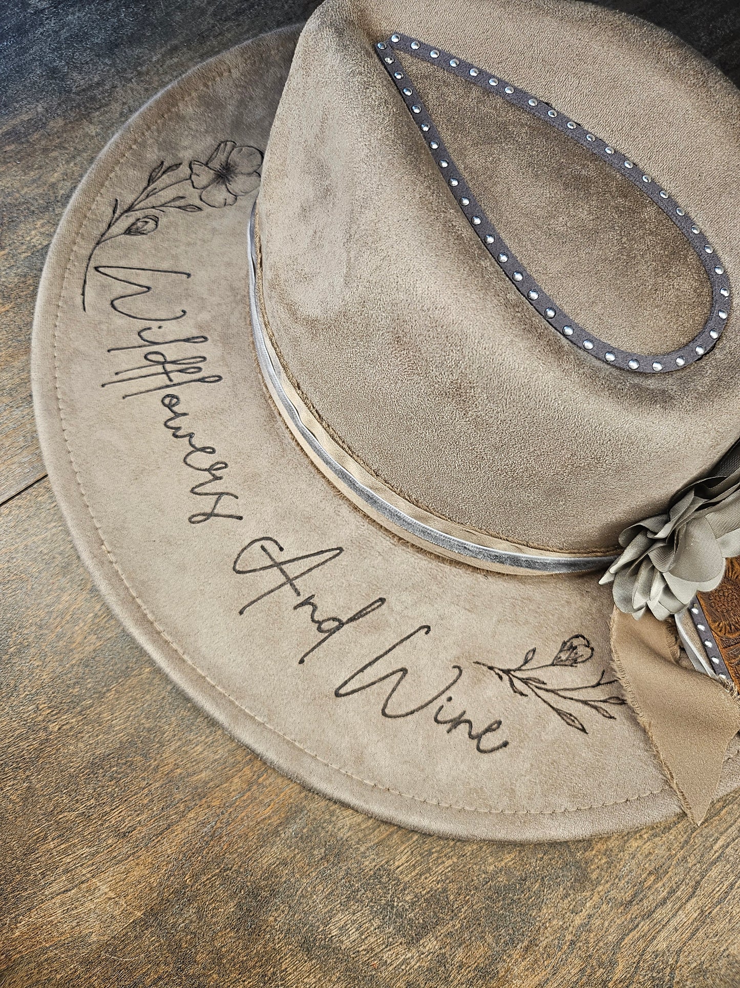 Fedora-style Cowboy Hat Hand Burned 
Inspired by Jessie Murph, Hand Burned