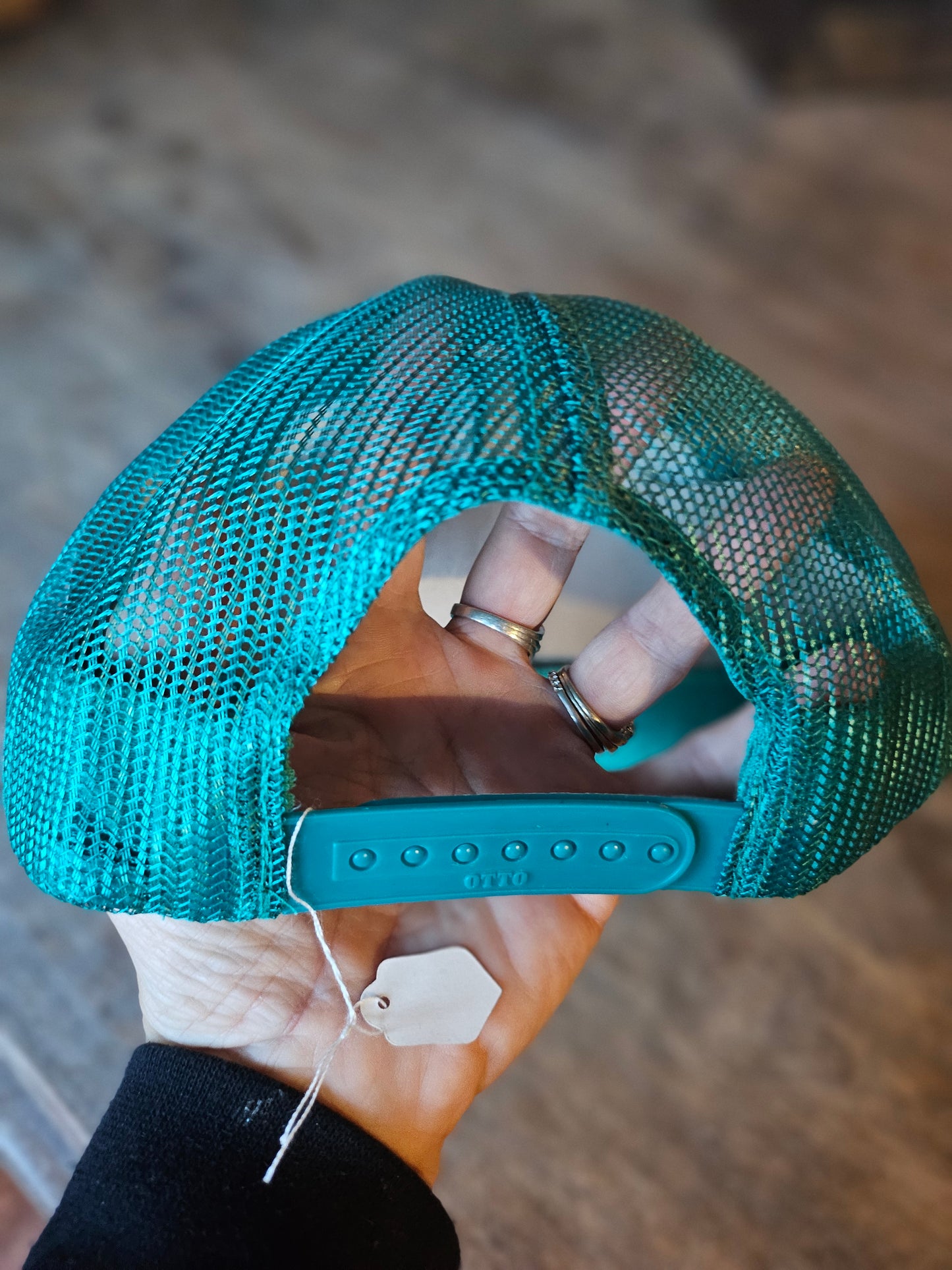 Turquoise custom trucker hat