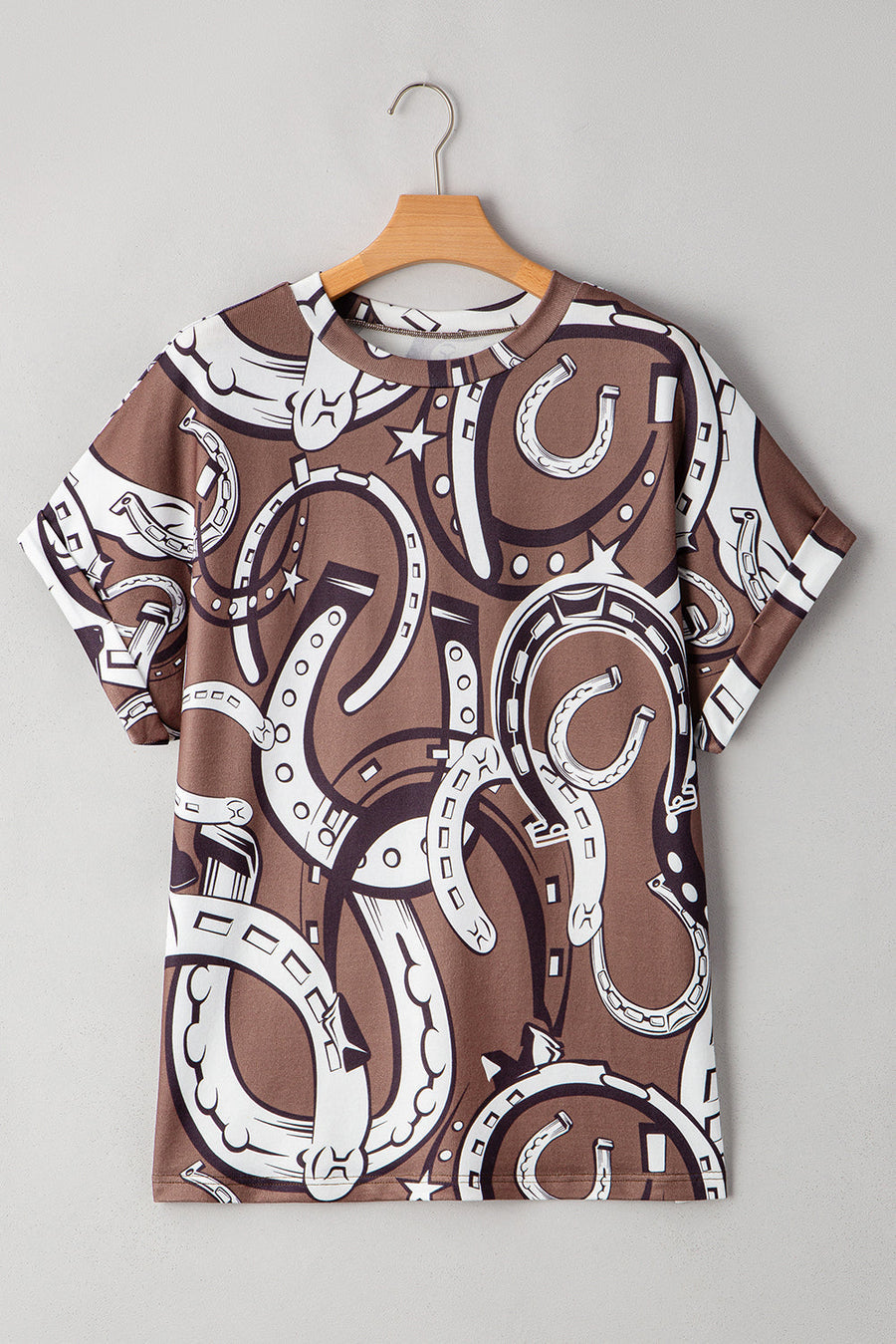 Ain't All Luck Oversized T-Shirt in Brown