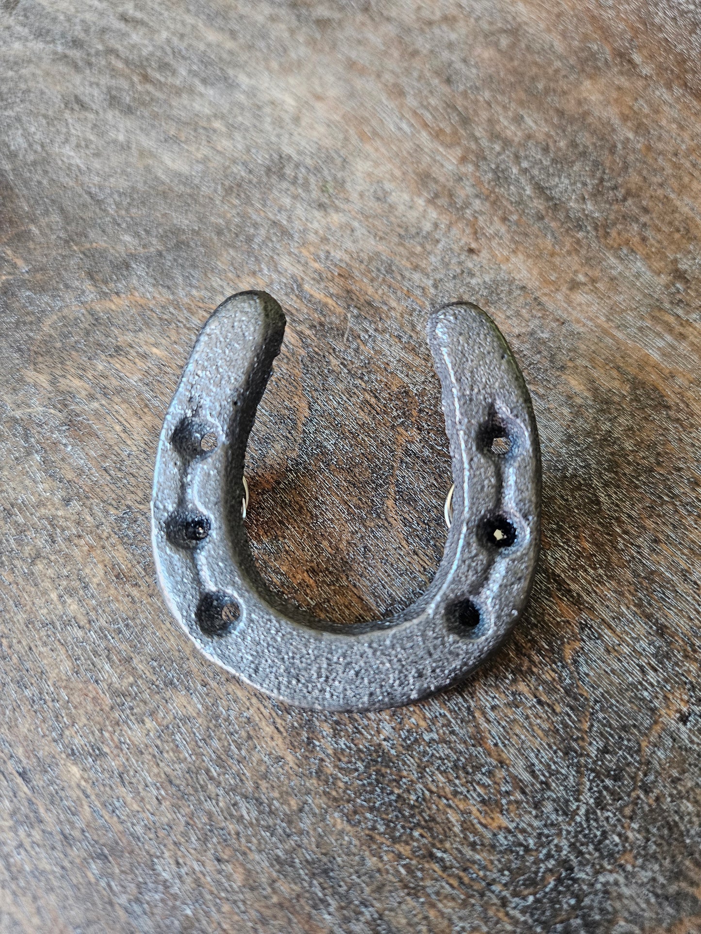 Authentic Iron Steel Miniature Horseshoe Pin
