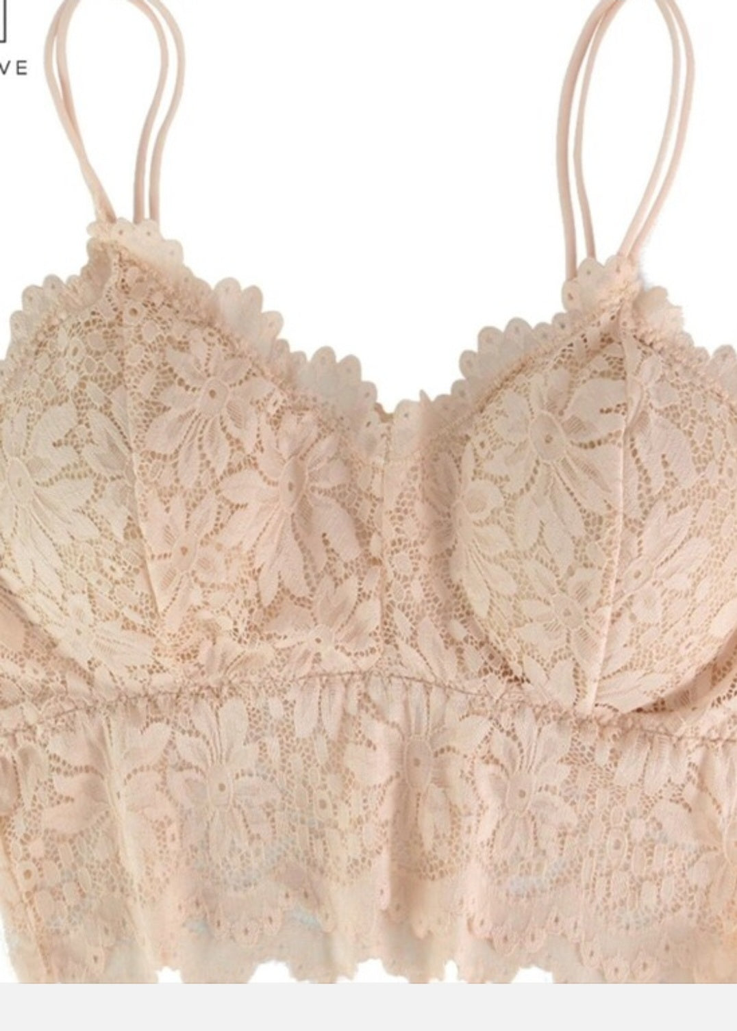 Blush Lace Bralette With Padding