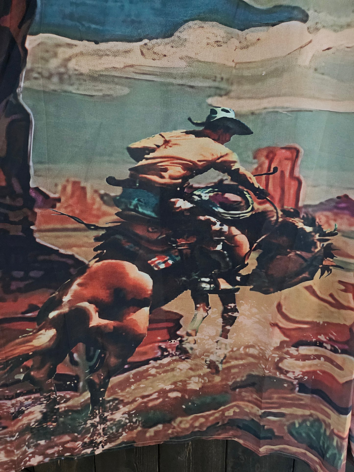 Western Cowboy Desert Printed Kimono